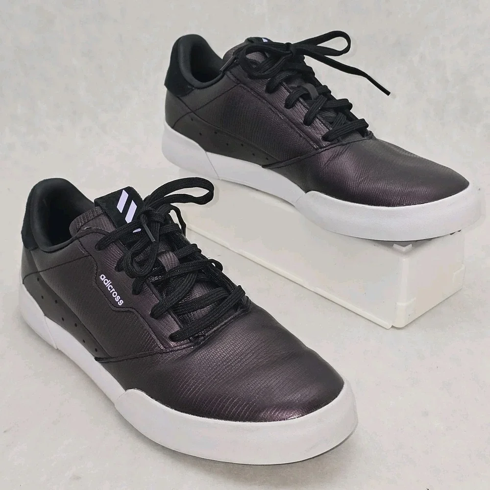 EUC Adidas Women's Adicross Retro Golf Shoe Black/Magic Lilac Sz EU 38½ / US 7